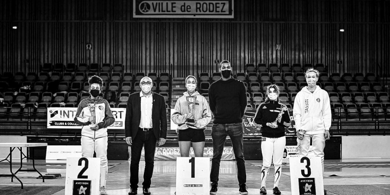 Podium CN Rodez, épée dames, 12-12-2021