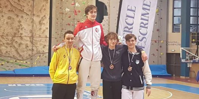 Podium épée homme, CN Chalons en Champagne