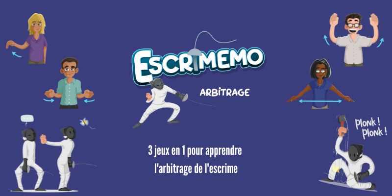 Escrimemo : logo et accroche