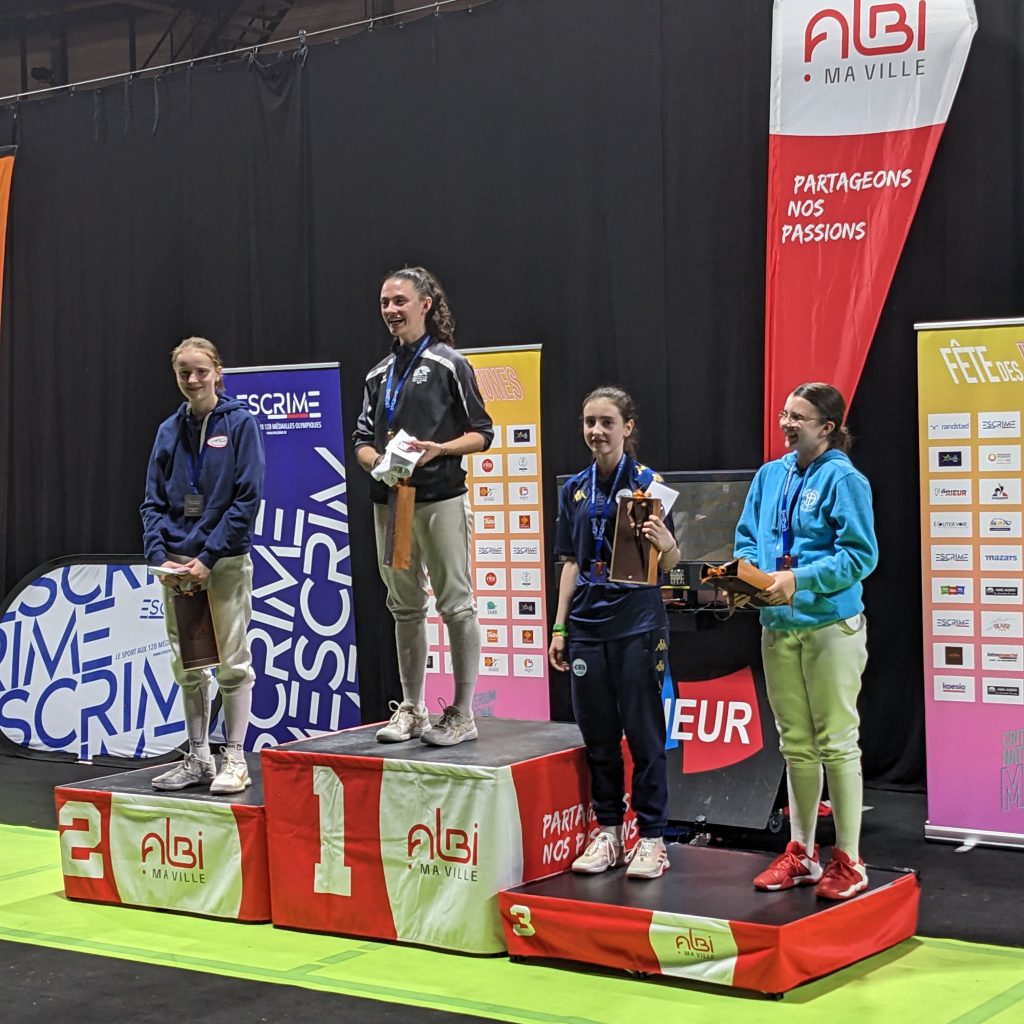 Podium individuel épée dame, FDJ 2023, Albi