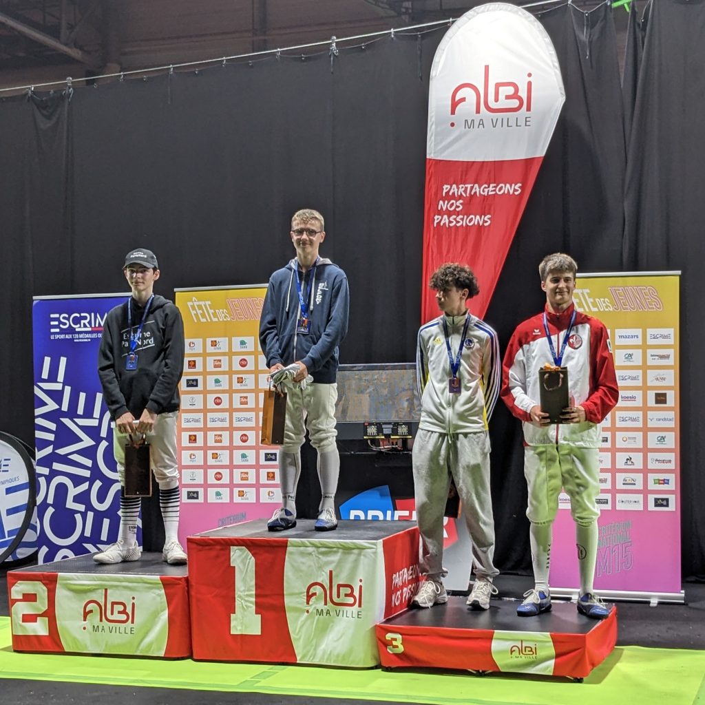 Podium individuel fleuret homme, FDJ 2023, Albi