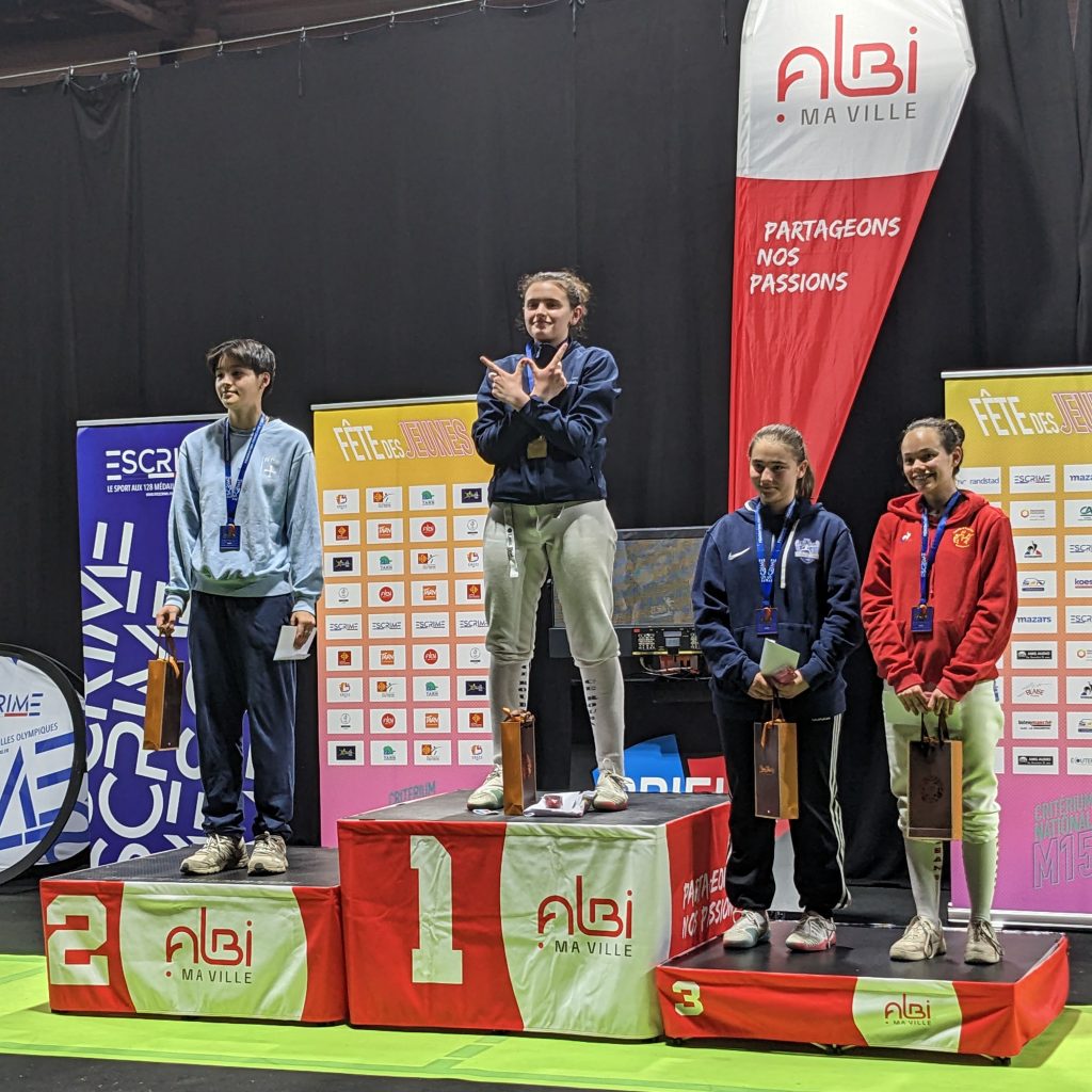 Podium individuel sabre dame, FDJ 2023, Albi