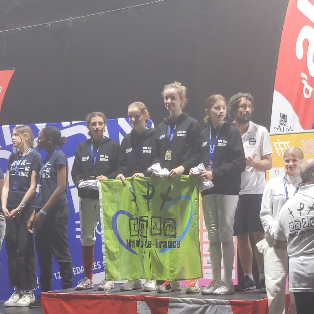 Podium équipe N1, épée dame, FDJ 2023, Albi