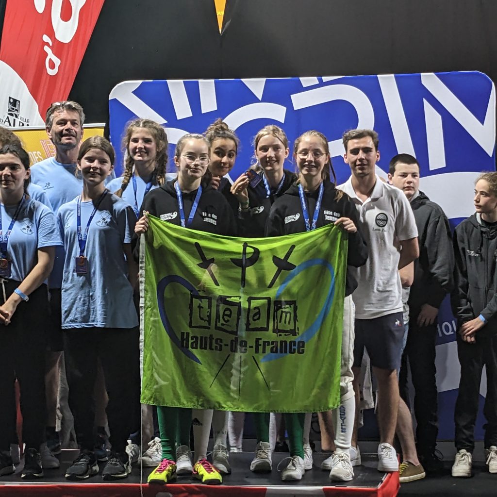 Podium équipe N3, épée dame, FDJ 2023, Albi