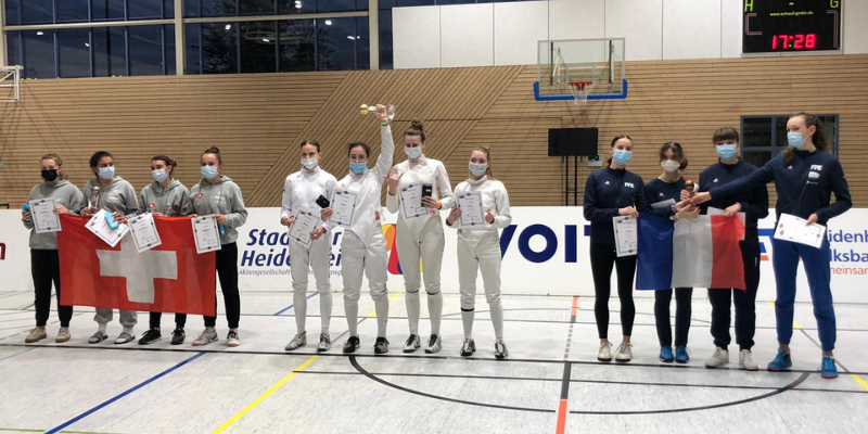 Podium Heidenheim, circuite européen épée dames M17
