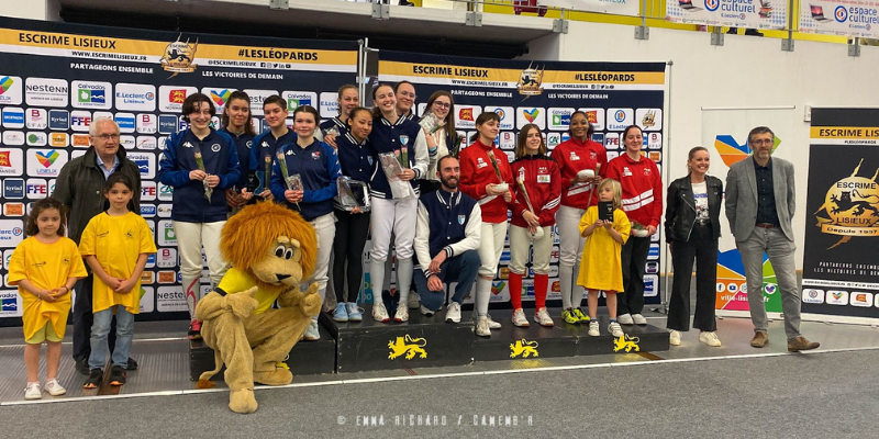 Podium équipes dames, CN Lisieux, mai 2022