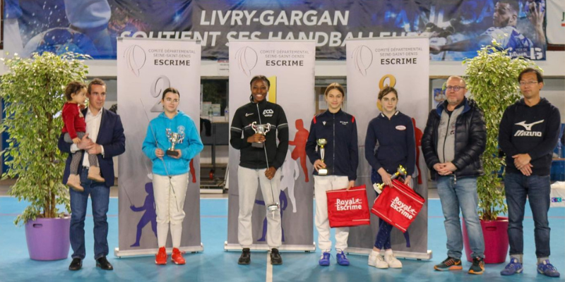 Podium dames 1/2 finale FDJ, épée, Livry Gargan