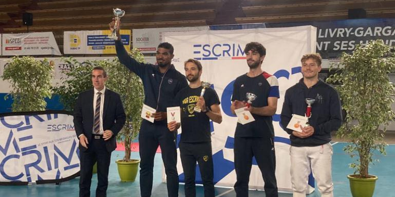 Podium homme CN Livry-Gargan, épée Seniors, 2023