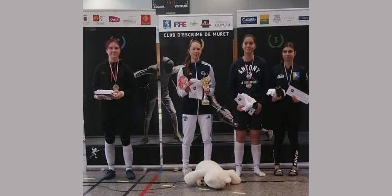 Podium dame CN Muret, fleuret M17, 2023