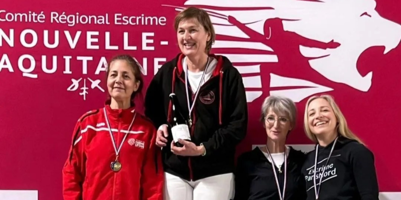 Podium dame CN Bordeaux, fleuret V2, 2023