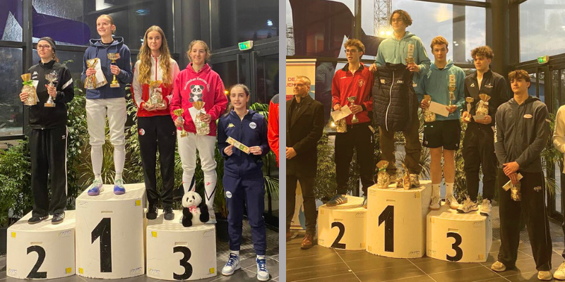 Podiums individuels EHD M17 Montélimar, décembre 2024