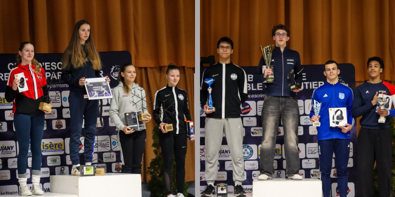 Podiums homme et dame, Circuit Européen Grenoble, 2025